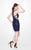 Primavera Couture - Two Piece Sequined Short Dress 1653 in Blue