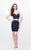 Primavera Couture - Sparkling Two Piece Strapless Sequined Short Dress 1655 in Blue