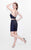 Primavera Couture - Sparkling Two Piece Strapless Sequined Short Dress 1655 in Blue