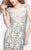 Primavera Couture - Sheer and Fringe Print Short Dress 1658 in Nude