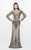 Primavera Couture - 1720 Long Sleeve Adorned Sheath Dress in Neutral