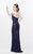 Primavera Couture - Flourish Adorned Sweetheart Sheath Gown 1744 in Blue