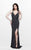Primavera Couture - Bead Embellished V-Neck Sheath Dress 1813 in Black