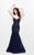 Primavera Couture - Radiant Ornate Strapless Sweetheart Trumpet Gown 1825 in Blue