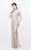 Primavera Couture - Timeless Ornate Strapless Sweetheart Sheath Gown 1834 in Neutral and Gold
