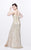 Primavera Couture - Timeless Ornate Strapless Sweetheart Sheath Gown 1834 in Neutral and Gold