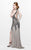 Primavera Couture - Classily Adorned Jewel Illusion Sheath Gown 1835 in Neutral