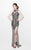 Primavera Couture - Classily Adorned Jewel Illusion Sheath Gown 1835 in Neutral