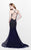 Primavera Couture - Long Sequined Fitted Trumpet Gown 1840 in Blue