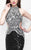Primavera Couture - Sequined Halter Long Gown with Slit 1842 in Black and Silver