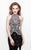 Primavera Couture - Sequined Halter Long Gown with Slit 1842 in Black and Pink