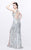 Primavera Couture - Sequined Sleeveless Long Gown with Slit 1843 in White