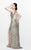 Primavera Couture - Sequined Sleeveless Long Gown with Slit 1843 in Nude