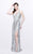 Primavera Couture - Sequined Sleeveless Long Gown with Slit 1843 in White
