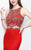 Primavera Couture - Two Piece Sleeveless Long Gown with Slit 1846 in Red