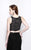 Primavera Couture - Two Piece Sleeveless Long Gown with Slit 1846 in Black