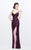 Primavera Couture - Magnificently Embellished Sweetheart Cutout Sheath Gown 1853 in Purple