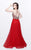 Primavera Couture - Sparkling Halter Evening Gown 1860 in Red