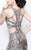 Primavera Couture - Glittering Two Piece Halter Long Gown with Slit 1866 in Nude