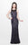 Primavera Couture - Multi-Color Sequined Sleeveless Long Dress 1872 in Black and Multi-Color