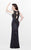 Primavera Couture - Multi-Color Sequined Sleeveless Long Dress 1872 in Black and Multi-Color