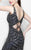 Primavera Couture - Long Jewel Sequined Dress with Slit 1875 in Gray