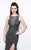 Primavera Couture - Long Jewel Sequined Dress with Slit 1875 in Gray