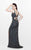 Primavera Couture - Long Jewel Sequined Dress with Slit 1875 in Gray