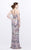 Primavera Couture - Vibrant Two-Piece Strapless Sweetheart Sheath Gown 1884 in Neutral and Multi-Color