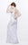 Primavera Couture - Exquisite Bateau Sheath Gown with a Cowl Back Accent 1887 in White