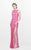 Primavera Couture - Exquisite Bateau Sheath Gown with a Cowl Back Accent 1887 in Pink