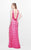 Primavera Couture - Exquisite Bateau Sheath Gown with a Cowl Back Accent 1887 in Pink