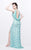 Primavera Couture - Exquisite Bateau Sheath Gown with a Cowl Back Accent 1887 in Green