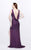 Primavera Couture - Embellished Halter Neck Long Sheath Dress 1891 in Purple