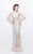 Primavera Couture - Embellished Halter Neck Long Sheath Dress 1891 in White
