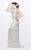 Primavera Couture - Embellished Halter Neck Long Sheath Dress 1891 in White