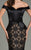 Feriani Couture - 18552 Off the Shoulder Evening Gown In Black