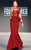 MNM Couture - Illusion Jewel Neck Mermaid Dress 2287A in Red
