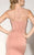 MNM Couture - Jeweled Trumpet Gown with Cape 10840W in Pink