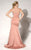 MNM Couture - 10840 Embellished Illusion Caped Gown in Pink