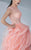 MNM Couture - Beaded Ruffled Tulle Long Gown G0598 in Pink