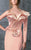 MNM Couture - Single Long Sleeve Evening Gown  N0075 in Pink