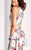 Clarisse - 3002 Two Piece Printed Mikado Dress in White and Print