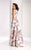 Clarisse - 3002 Two Piece Printed Mikado Dress in White and Print