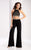 Clarisse - 3004 Two Piece Embellished Pantsuit in Black
