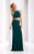 Clarisse - 3024 Bejeweled Bateau Sheath Dress in Green