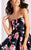 Clarisse - 3028 Floral Printed A-line Dress in Blue and Print