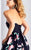 Strapless Floral Print Ballgown 3029 in Navy/Print