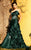 MNM Couture - 7491 Ruffled Sweetheart Mermaid Dress In Green