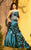MNM Couture - 7491 Ruffled Sweetheart Mermaid Dress In Green